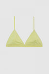 BASERANGE Mississippi bra narrow series collection bamboo fiber bamboo cotton soft underwear France BAS-BRMI-BL-SP24-LVHUANG green and yellow